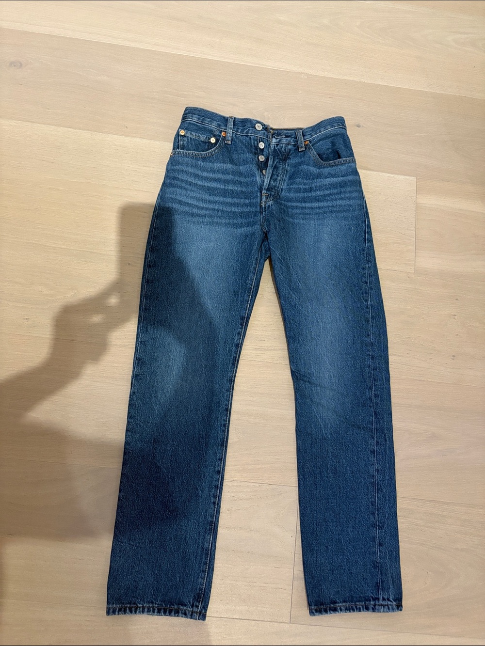Levi’s Classic Straight-Leg Dark Blue Jeans
